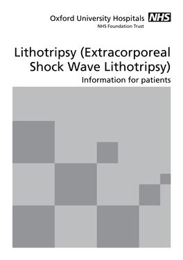 Extracorporeal Shock Wave Lithotripsy