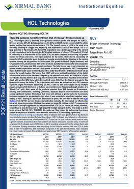 HCL Technologies 16 January 2021