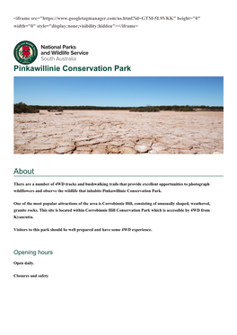 Pinkawillinie Conservation Park About