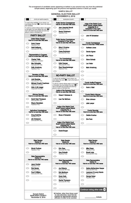 Party Ballot No-Party Ballot