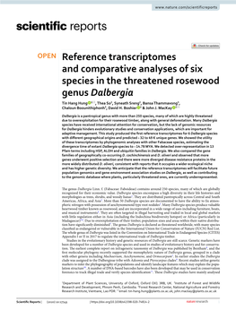 Reference Transcriptomes and Comparative Analyses of Six Species