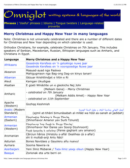 Translations of Merry Christmas and Happy New Year in Many Languages 11/8/10 6:12 PM