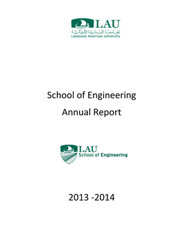 School of Engineering Annual Report 2013 -2014