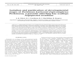 Stages of Perkinsus Karlssoni (Apicomplexa: Argopecten Irradians