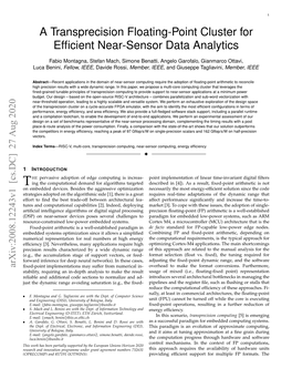 A Transprecision Floating-Point Cluster for Efficient Near-Sensor