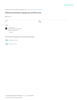 Difference Between Apoptosis and Necrosis