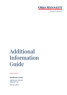 Additional Information Guide