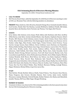 September 25 BOD USAS Minutes with Attachments