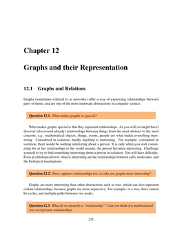 Chapter 12 Graphs and Their Representation