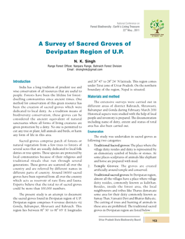 A Survey of Sacred Groves of Devipatan Region of U.P