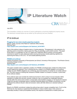 IP & Antitrust