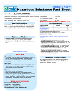 Hazardous Substance Fact Sheet