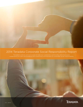 2014 Teradata Corporate Social Responsibility Report