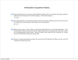 Introduction of Quantum History