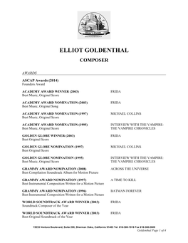 Elliot Goldenthal