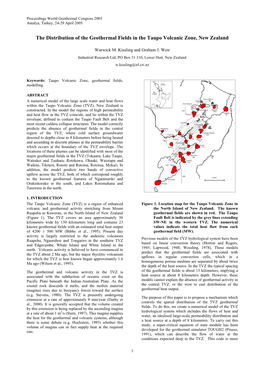 The Distribution of the Geothermal Fields in the Taupo Volcanic Zone, New Zealand