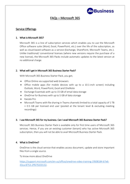 Faqs – Microsoft 365