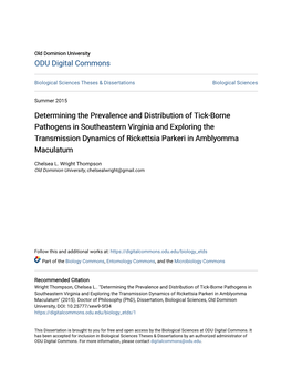 Determining the Prevalence and Distribution of Tick-Borne