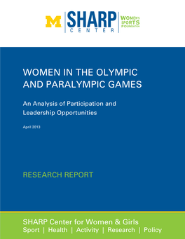 Women in the Olympic and Paralympic Games