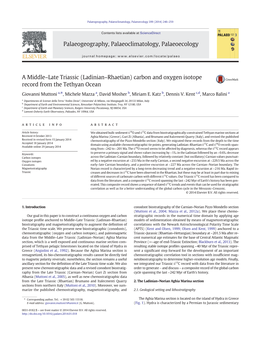 Palaeogeography, Palaeoclimatology, Palaeoecology 399 (2014) 246–259