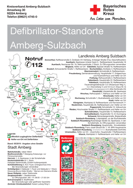 Defibrillator-Standorte Amberg-Sulzbach