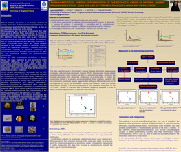 An Easy Protocol for the Determination of the Botanical Origin of Natural Resins