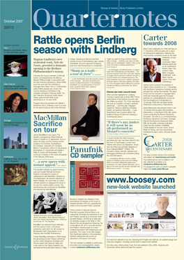 Rattle Opens Berlin Season with Lindberg