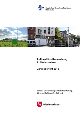 Luftqualitätsüberwachung in Niedersachsen Jahresbericht 2015