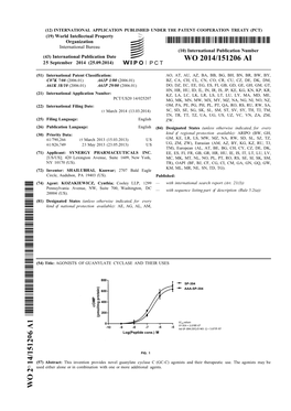 WO 2014/151206 Al 25 September 2014 (25.09.2014) P O P C T