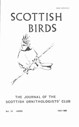 The Journal of the Scottish Ornithologists' Club