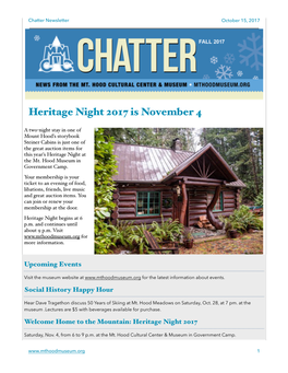 Museum Newsletter Fall 2017