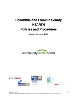 Columbus and Franklin County HEARTH Policies and Procedures