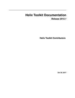 Helix Toolkit Documentation Release 2015.1