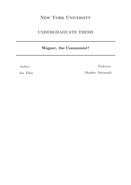 Wagner, the Communist?