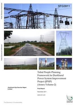 Jharkhand Power System Improvement Project (JPSIP) Public Disclosure Authorized (Annex Volume-2) Jharkhand Urja Sanchar Nigam Limited Final Report