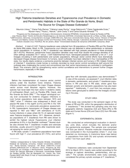 High Triatoma Brasiliensis Densities and Trypanosoma