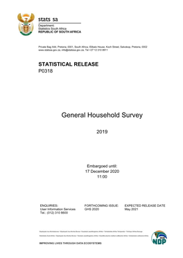 General Household Survey, 2019
