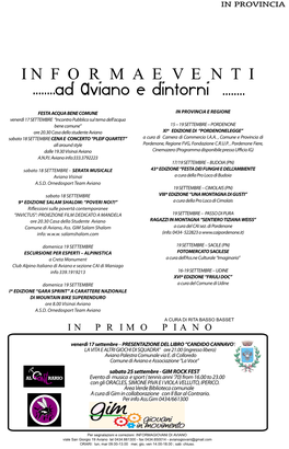 Informaeventi Ad Aviano E Dintorni