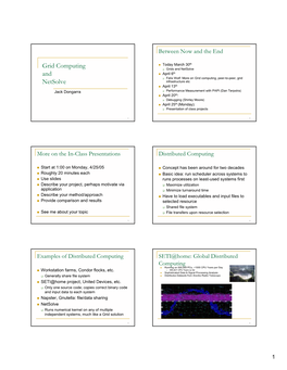 Grid Computing and Netsolve