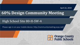 60% Design Community Meeting