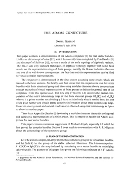 The Adams Conjecture