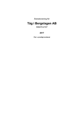 Tåg I Bergslagen AB 556470-2107