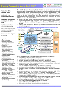 AXMEDIS Content Processing GRID