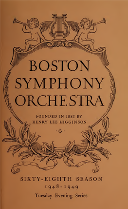 Boston Symphony Orchestra Concert Programs, Season 68, 1948-1949