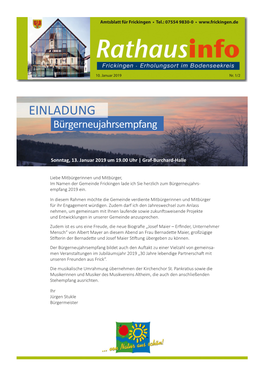 EINLADUNG Bürgerneujahrsempfang