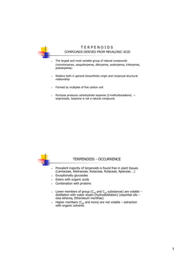 Terpenoids Terpenoids