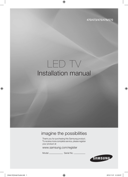 LED TV Installation Manual