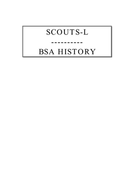 Scouts-L ---Bsa History