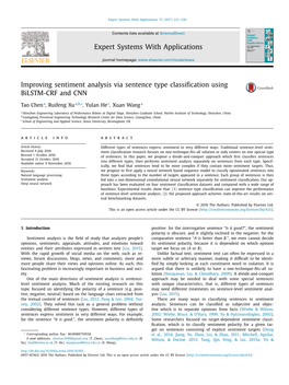 Sentiment Analysis Via Sentence Type Classification Using Bilstm-CRF