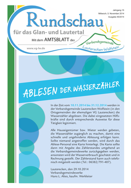 Ablesen Der Wasserzähler